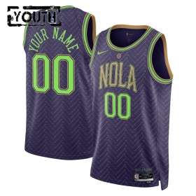 Barn New Orleans Pelicans Tröja Skräddarsydda Nike 2024-25 City Edition Lila Swingman